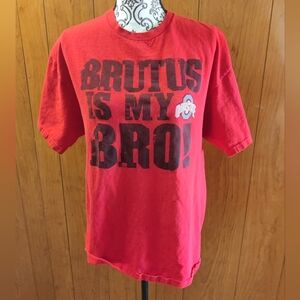 Ohio State 'Brutus Is My Bro!' Red Graphic Tee